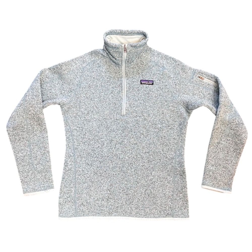 Patagonia Better Sweater Fleece Pullover Womens Medium Gray Heather 1/4 Zip